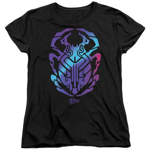 AN OFFCIALLY LICENSED BLUE BEETLE (2023) SCARAB WOMEN'S REGULAR FIT T-SHIRT BLACK
