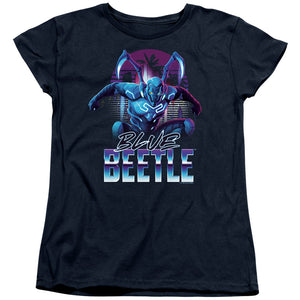 AN OFFCIALLY LICENSED BLUE BEETLE (2023) CITY PROTECTOR WOMEN'S REGULAR FIT T-SHIRT NAVY