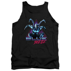AN OFFCIALLY LICENSED BLUE BEETLE (2023) LEAPING TRIANGLE ADULT UNISEX TANK TOP BLACK
