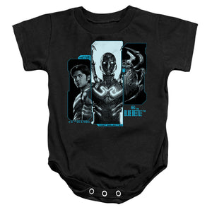 AN OFFCIALLY LICENSED BLUE BEETLE (2023) HOST REYES BABY BODYSUIT BLACK