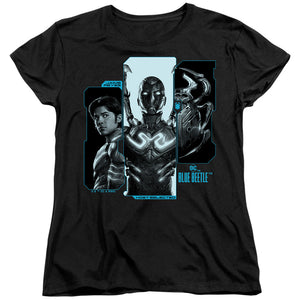 AN OFFCIALLY LICENSED BLUE BEETLE (2023) HOST REYES WOMEN'S REGULAR FIT T-SHIRT BLACK