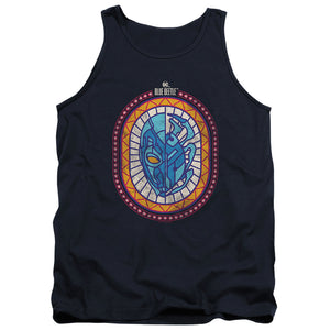 AN OFFCIALLY LICENSED BLUE BEETLE (2023) REYES COURAGE ADULT UNISEX TANK TOP NAVY