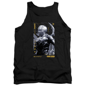 AN OFFCIALLY LICENSED BLUE BEETLE (2023) BEETLE HEADS UP ADULT UNISEX TANK TOP BLACK