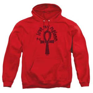 AN OFFCIALLY LICENSED BET I LOVE MY MELANIN ADULT UNISEX PULLOVER HOODIE RED