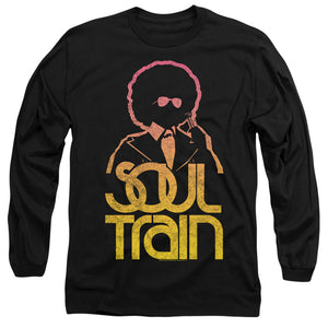 AN OFFCIALLY LICENSED BET SOUL TRAIN THE HOST MEN'S LONG SLEEVE T-SHIRT BLACK