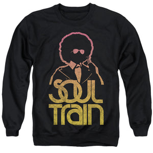 AN OFFCIALLY LICENSED BET SOUL TRAIN THE HOST ADULT UNISEX CREWNECK SWEATSHIRT BLACK