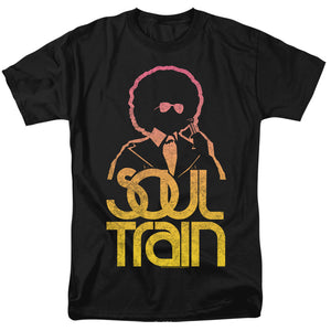 AN OFFCIALLY LICENSED BET SOUL TRAIN THE HOST MEN'S REGULAR FIT T-SHIRT BLACK