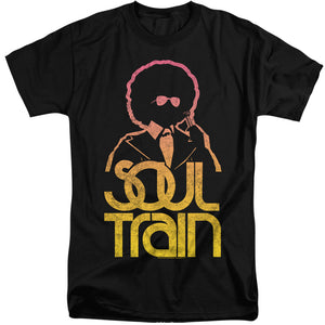 AN OFFCIALLY LICENSED BET SOUL TRAIN THE HOST MEN'S TALL FIT T-SHIRT BLACK