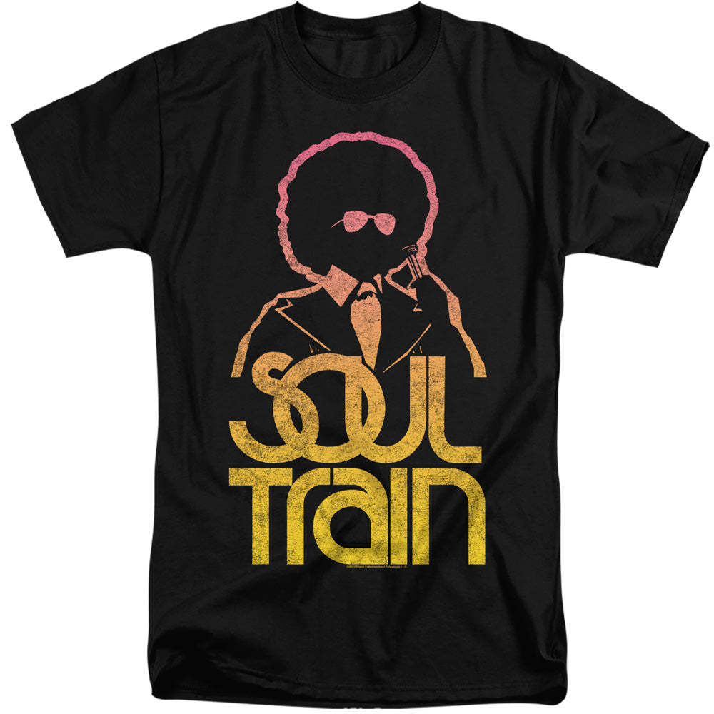 AN OFFCIALLY LICENSED BET SOUL TRAIN THE HOST MEN'S TALL FIT T-SHIRT BLACK