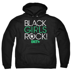 AN OFFCIALLY LICENSED BET BLACK GIRLS ROCK ADULT UNISEX PULLOVER HOODIE BLACK