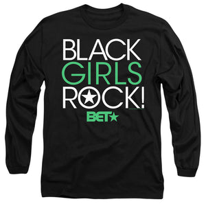 AN OFFCIALLY LICENSED BET BLACK GIRLS ROCK MEN'S LONG SLEEVE T-SHIRT BLACK