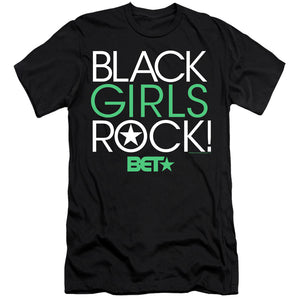 AN OFFCIALLY LICENSED BET BLACK GIRLS ROCK MEN'S PREMIUM SLIM FIT T-SHIRT BLACK