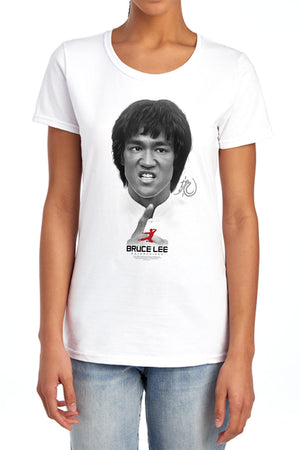 AN OFFCIALLY LICENSED BRUCE LEE SELF HELP WOMEN'S REGULAR FIT T-SHIRT WHITE