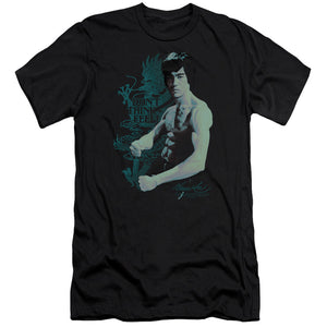 AN OFFCIALLY LICENSED BRUCE LEE FEEL MEN'S PREMIUM SLIM FIT T-SHIRT BLACK