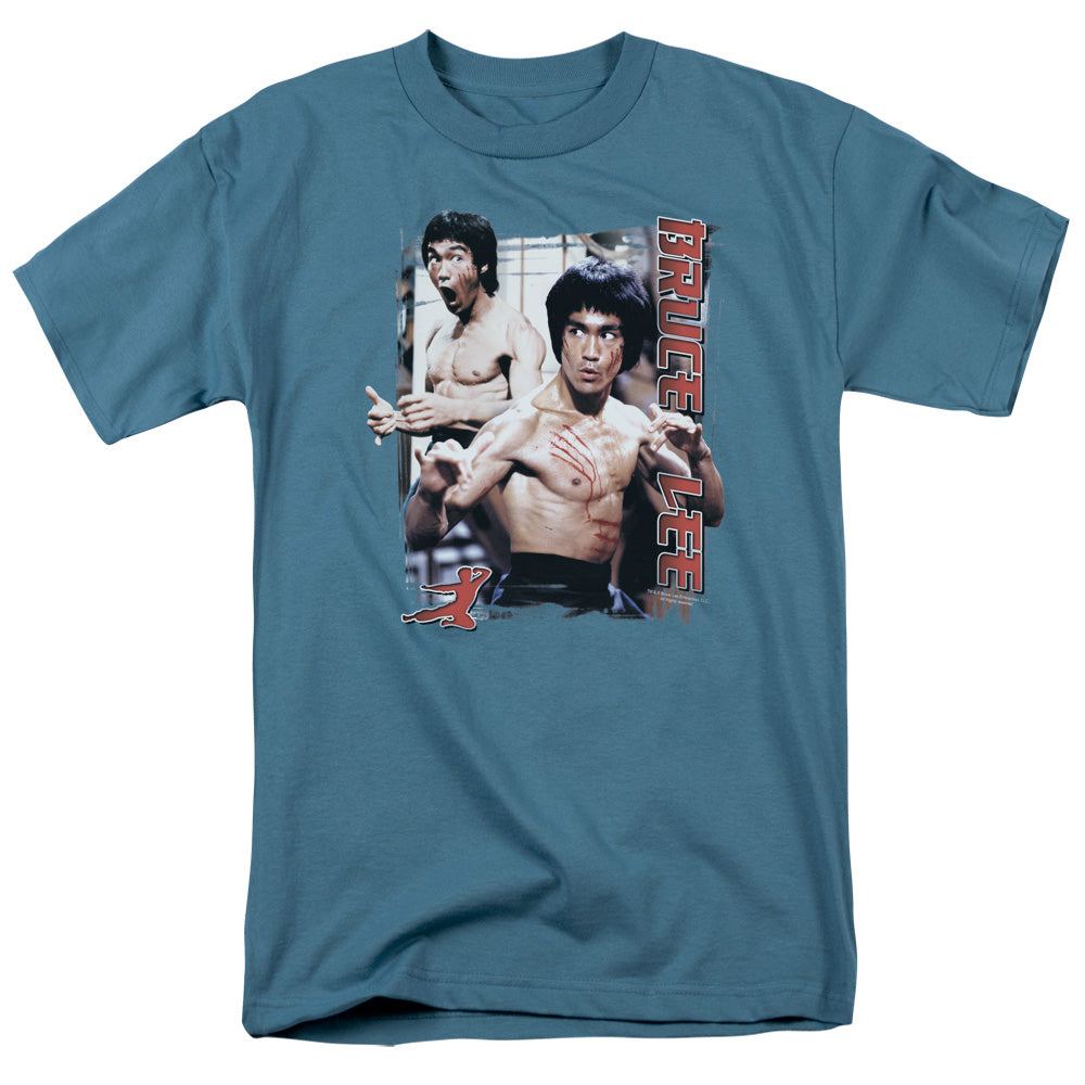 AN OFFCIALLY LICENSED BRUCE LEE ENTER MEN'S REGULAR FIT T-SHIRT SLATE