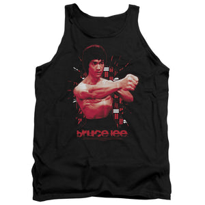 AN OFFCIALLY LICENSED BRUCE LEE THE SHATTERING FIST ADULT UNISEX TANK TOP BLACK