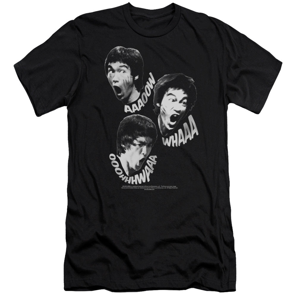 AN OFFCIALLY LICENSED BRUCE LEE SOUNDS OF THE DRAGON MEN'S PREMIUM SLIM FIT T-SHIRT BLACK