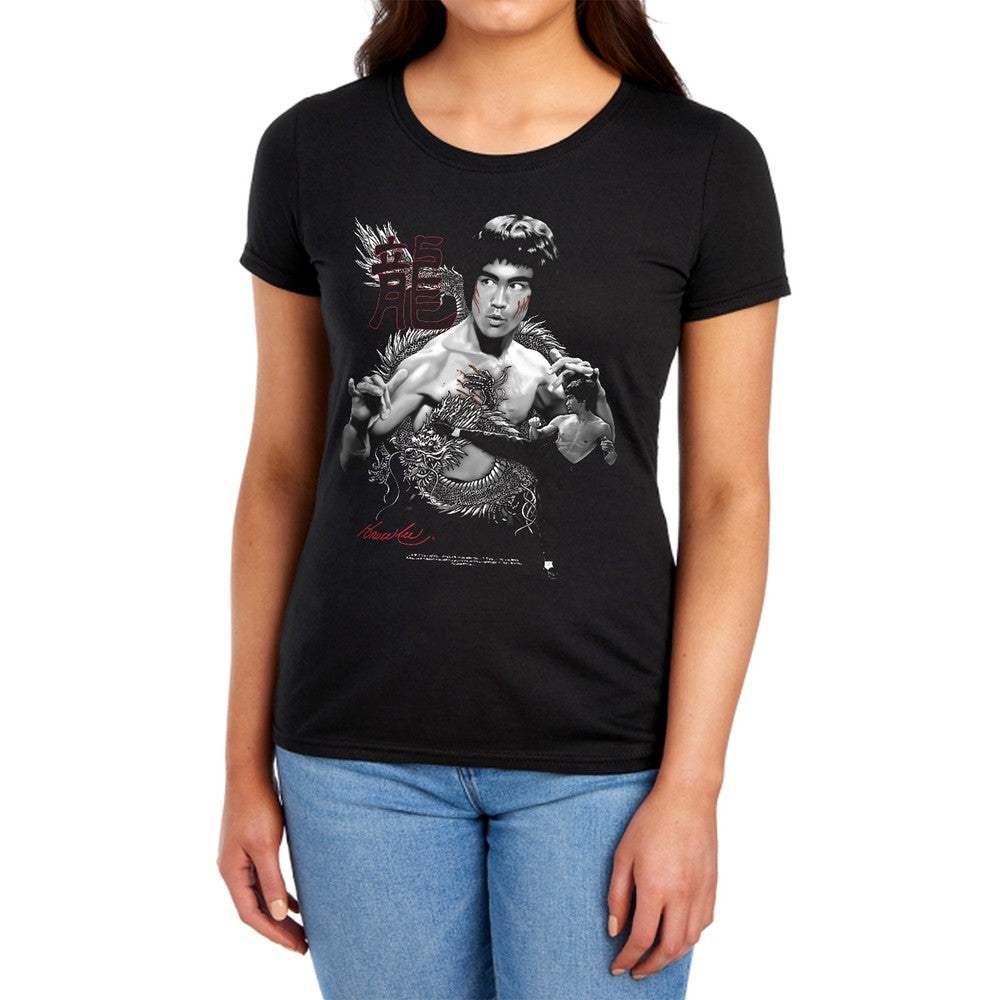 Bruce Lee The Dragon Licensed Women's T-Shirt Regular Fit SM