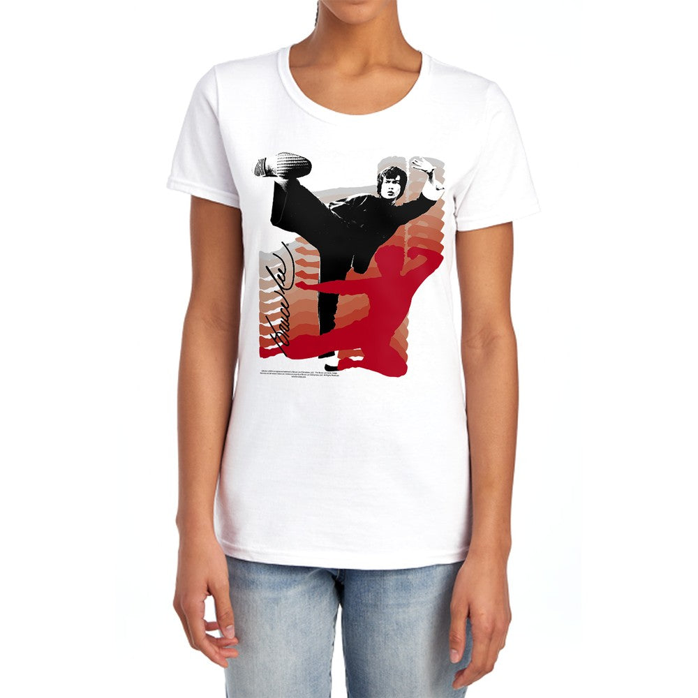 Bruce Lee Kick It Licensed Women's T-Shirt Regular Fit SM-MD