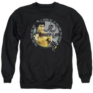 AN OFFCIALLY LICENSED BRUCE LEE EXPECTATIONS ADULT UNISEX CREWNECK SWEATSHIRT BLACK