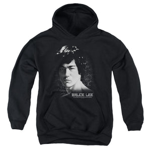 AN OFFCIALLY LICENSED BRUCE LEE IN YOUR FACE YOUTH HOODIE BLACK
