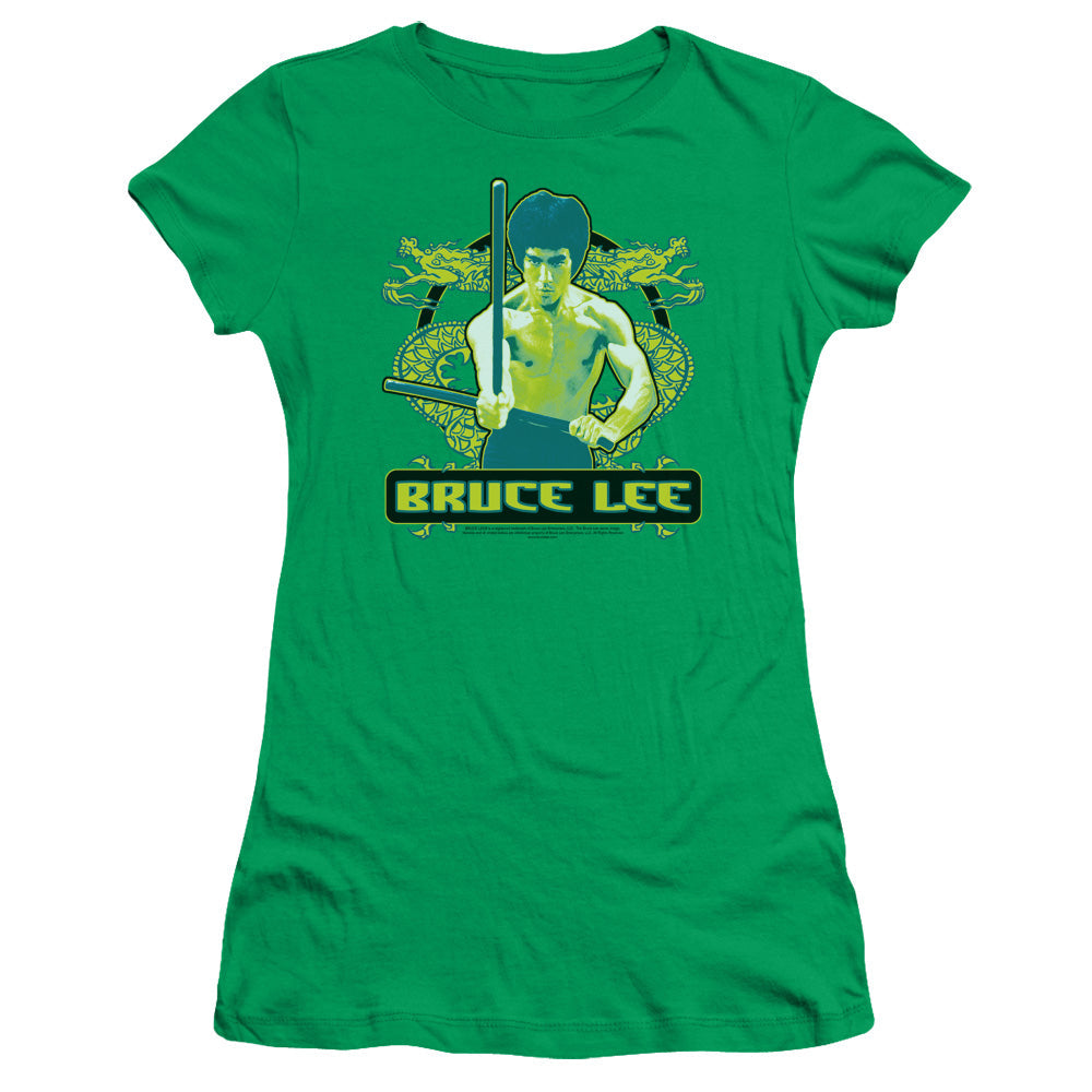 Bruce Lee Double Dragons Licensed Women's T-Shirt Juniors MD