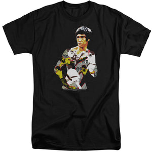 AN OFFCIALLY LICENSED BRUCE LEE BODY OF ACTION MEN'S TALL FIT T-SHIRT BLACK