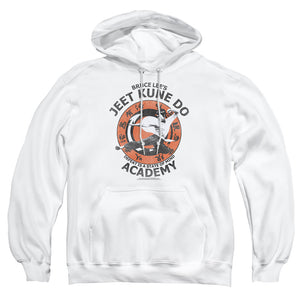 AN OFFCIALLY LICENSED BRUCE LEE JEET KUNE ADULT UNISEX PULLOVER HOODIE WHITE