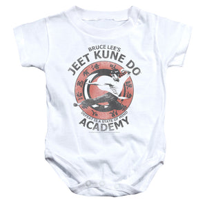AN OFFCIALLY LICENSED BRUCE LEE JEET KUNE BABY BODYSUIT WHITE