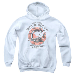 AN OFFCIALLY LICENSED BRUCE LEE JEET KUNE YOUTH HOODIE WHITE