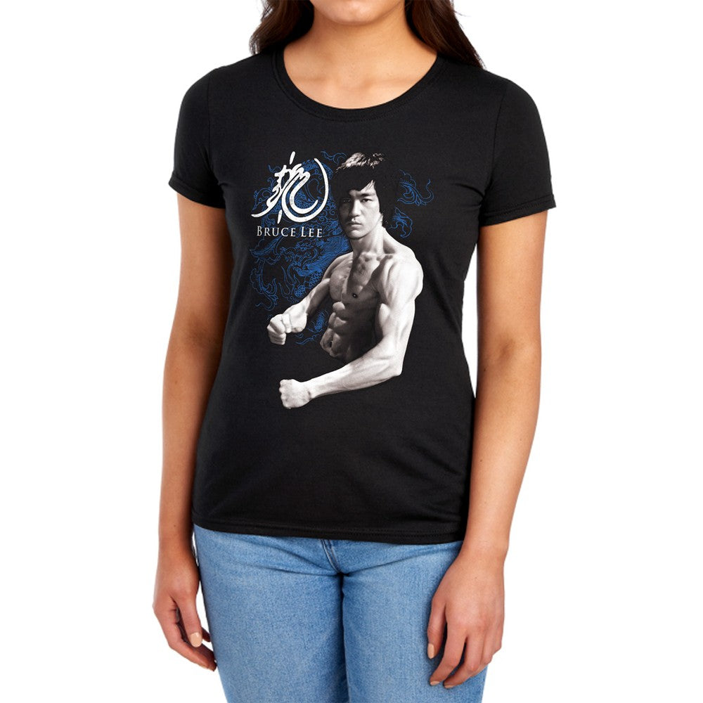 Bruce Lee Dragon Stance Licensed Women's T-Shirt Regular Fit LG