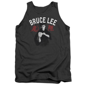 AN OFFCIALLY LICENSED BRUCE LEE READY ADULT UNISEX TANK TOP CHARCOAL