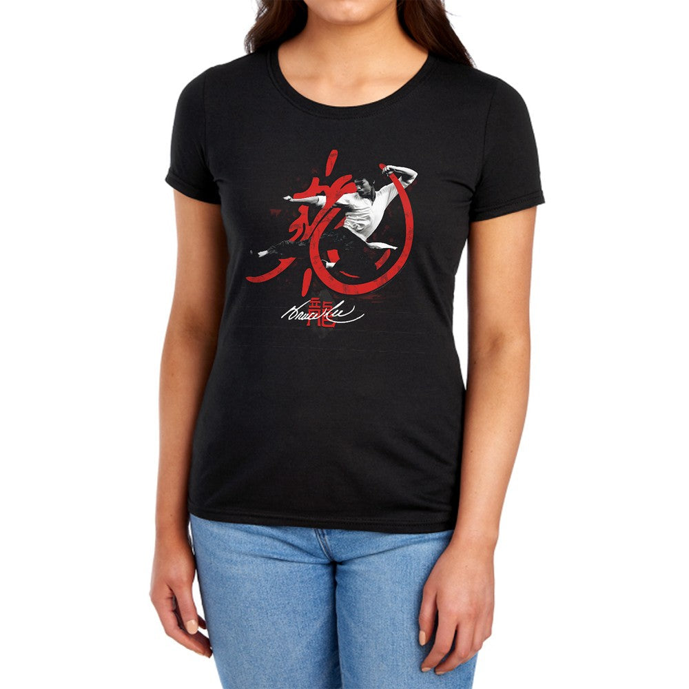 Bruce Lee High Flying Licensed Women's T-Shirt Regular Fit LG