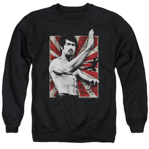 AN OFFCIALLY LICENSED BRUCE LEE CONCENTRATE ADULT UNISEX CREWNECK SWEATSHIRT BLACK