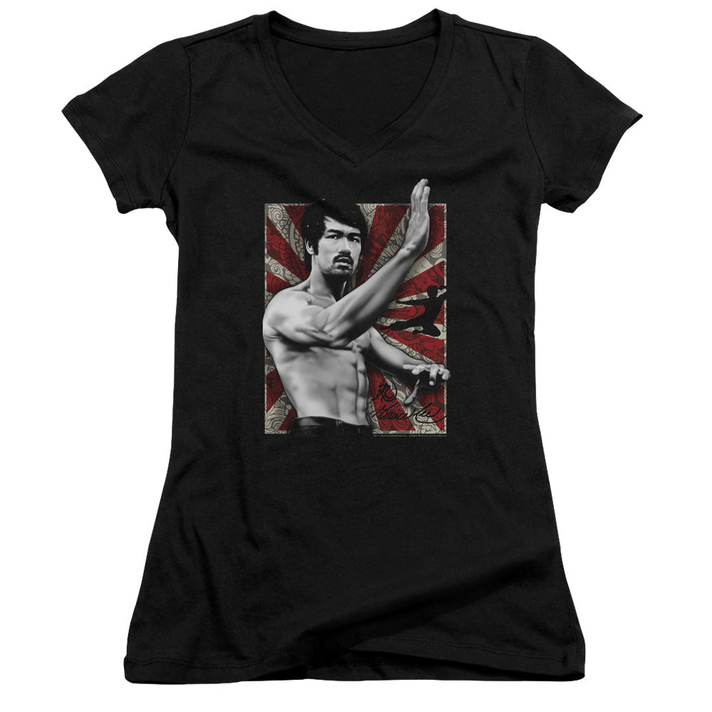 Bruce Lee Concentrate Licensed Women's T-Shirt Juniors V-Neck SM