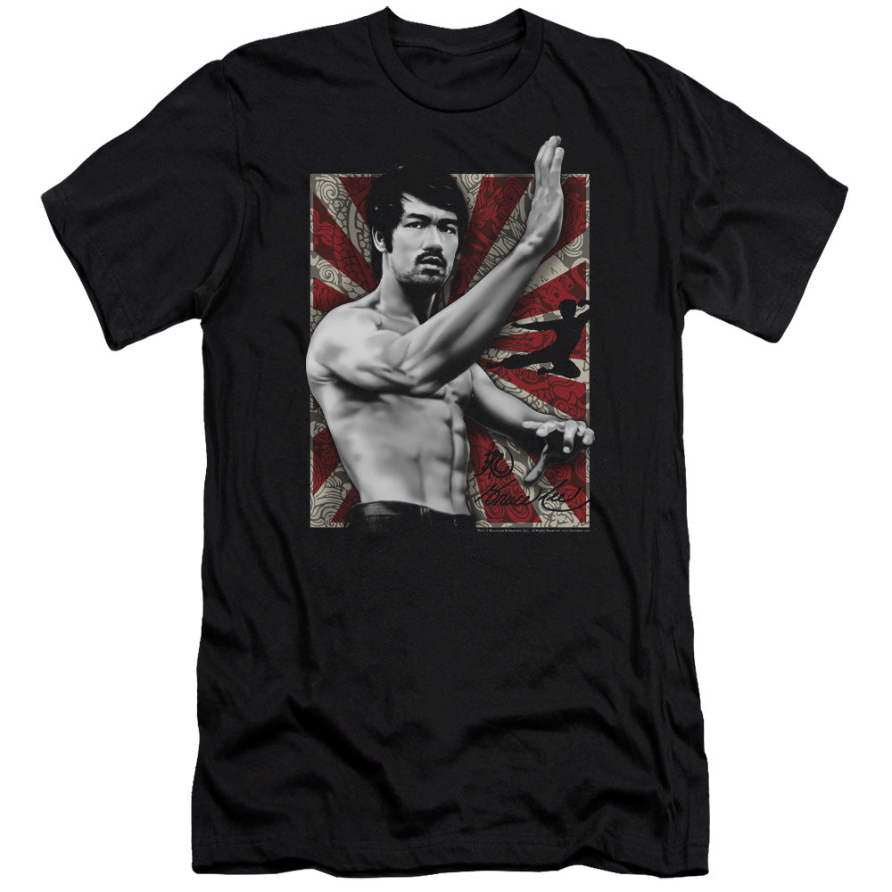 AN OFFCIALLY LICENSED BRUCE LEE CONCENTRATE MEN'S PREMIUM SLIM FIT T-SHIRT BLACK