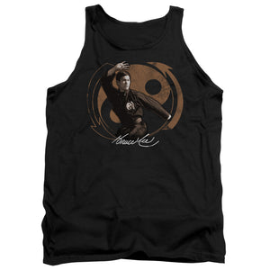 AN OFFCIALLY LICENSED BRUCE LEE JEET KUN DO POSE ADULT UNISEX TANK TOP BLACK