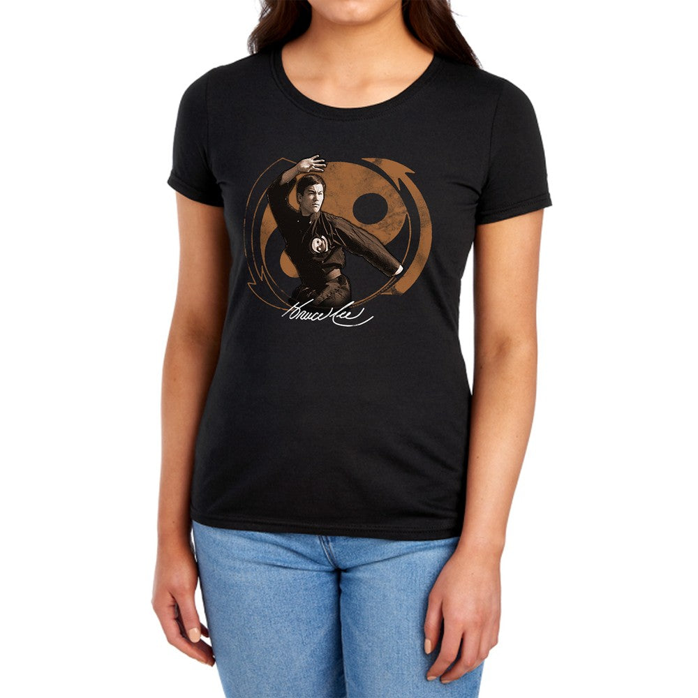 Bruce Lee Jeet Kun Do Pose Licensed Women's T-Shirt Regular Fit SM-2X