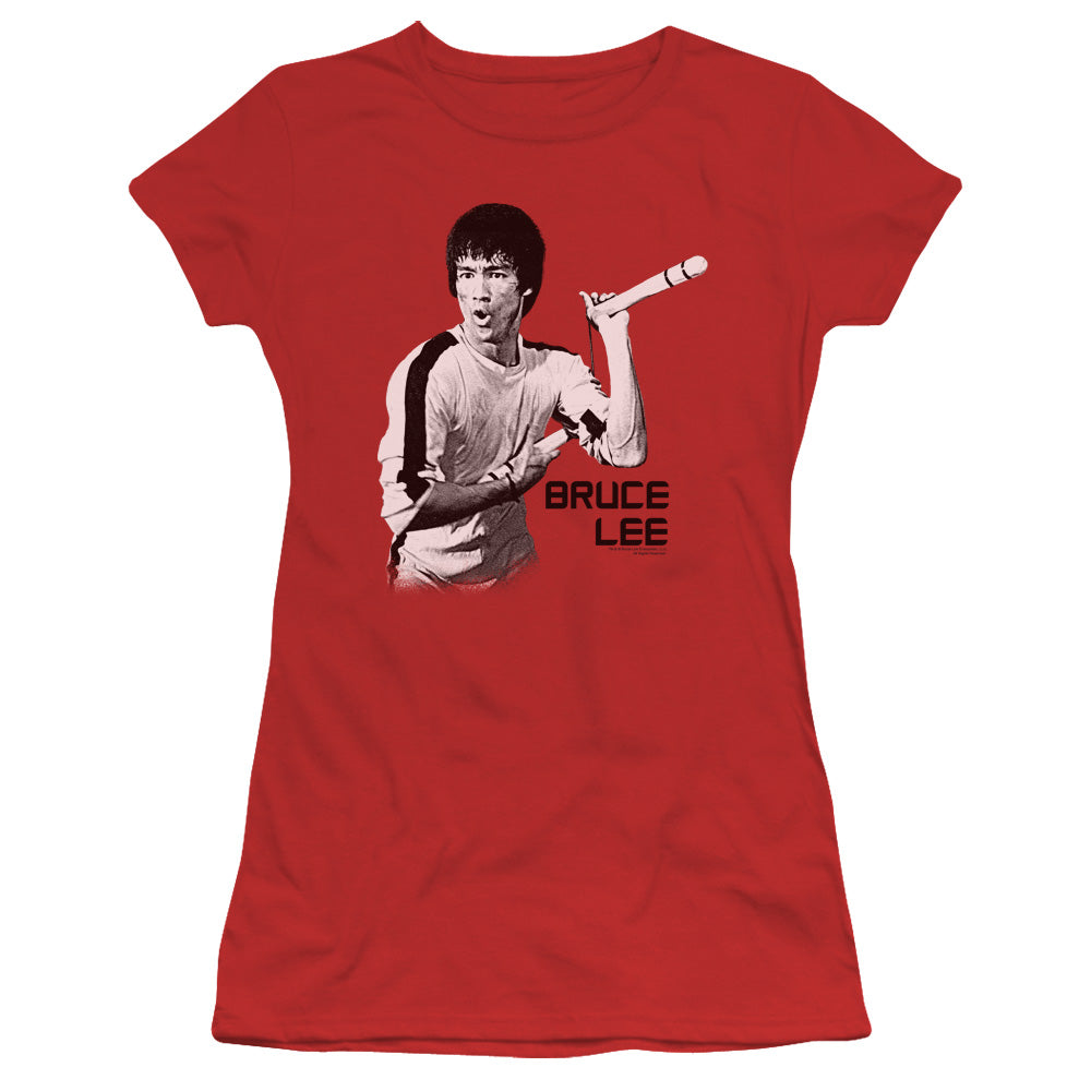Bruce Lee Nunchucks Licensed Women's T-Shirt Juniors SM