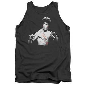 AN OFFCIALLY LICENSED BRUCE LEE FINAL CONFRONTATION ADULT UNISEX TANK TOP CHARCOAL