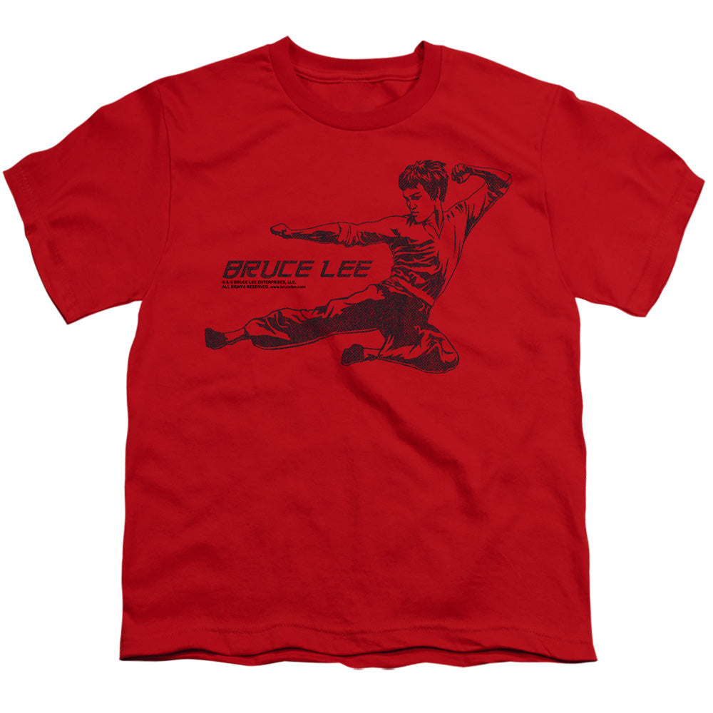 Bruce Lee Line Kick Licensed Kid's T-Shirt (Ages 4-7) XS-XL