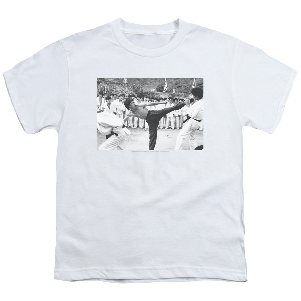 Bruce Lee Kick To The Head Licensed Kid's T-Shirt (Ages 4-7) XS-XL