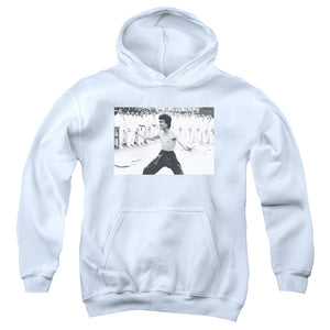 AN OFFCIALLY LICENSED BRUCE LEE TRIUMPHANT YOUTH HOODIE WHITE