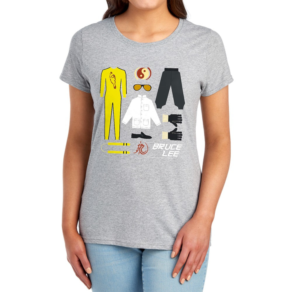 Bruce Lee Lee Gift Set Licensed Women's T-Shirt Regular Fit SM-2X