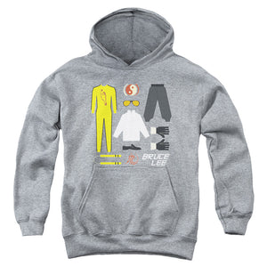 AN OFFCIALLY LICENSED BRUCE LEE LEE GIFT SET YOUTH HOODIE ATHLETIC HEATHER