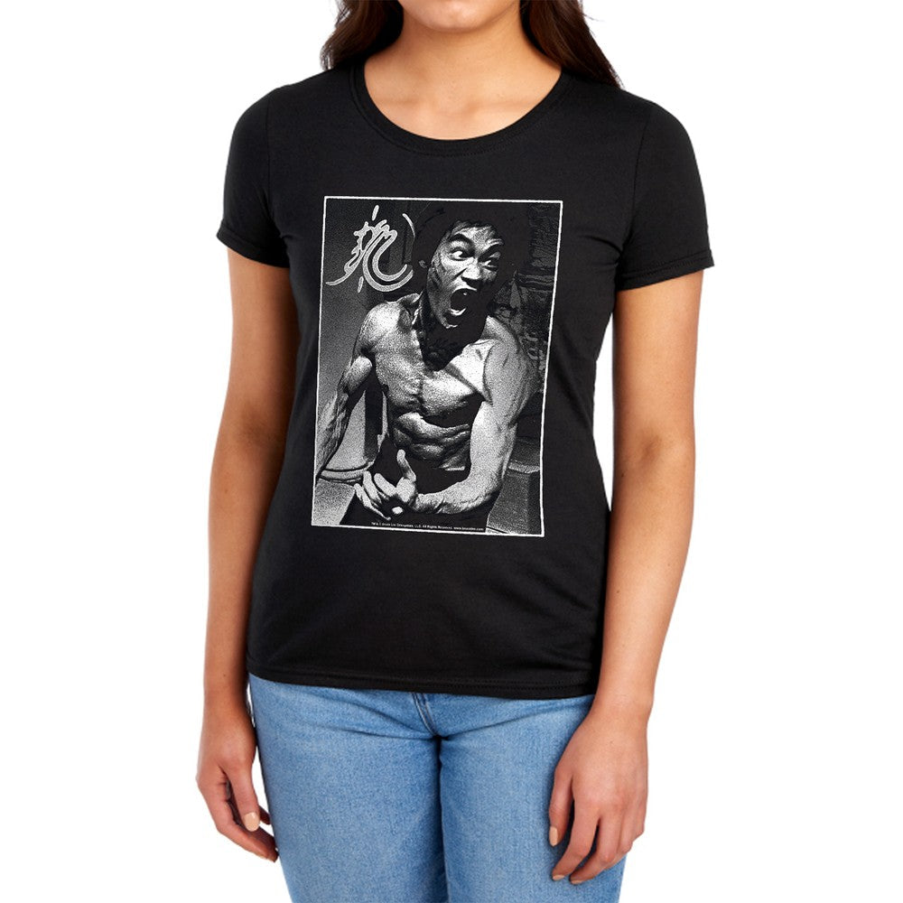 Bruce Lee Focused Rage Licensed Women's T-Shirt Regular Fit SM-2X