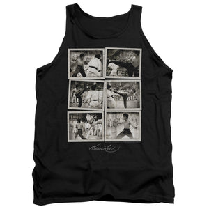 AN OFFCIALLY LICENSED BRUCE LEE SNAP SHOTS ADULT UNISEX TANK TOP BLACK