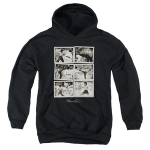 AN OFFCIALLY LICENSED BRUCE LEE SNAP SHOTS YOUTH HOODIE BLACK