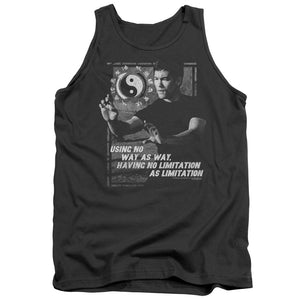 AN OFFCIALLY LICENSED BRUCE LEE NO WAY AS A WAY ADULT UNISEX TANK TOP CHARCOAL