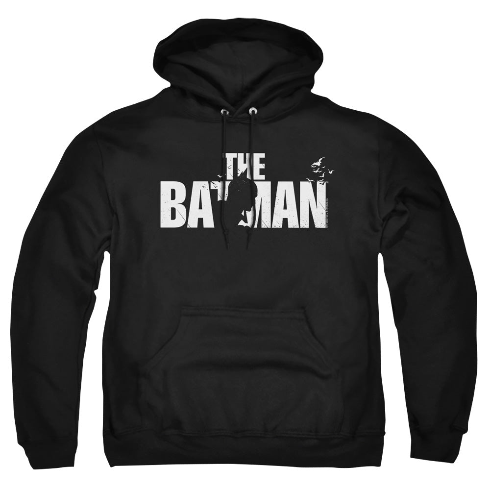 The Batman Silhouette Title Licensed Adult Unisex Hoodie Pullover SM-3X